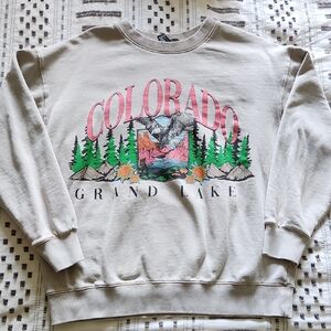 Forever 21 Vintage Colorado Grand Lake Graphic Sweatshirt - Mediun